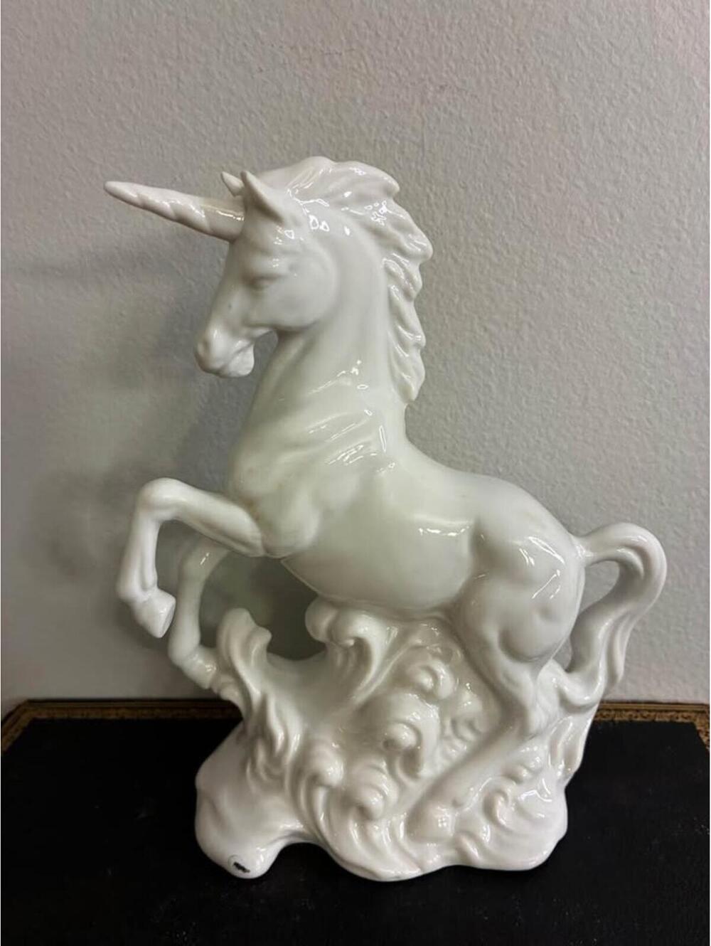 Vintage Otagiri White Porcelain Unicorn Figurine – Rearing Unicorn Statue